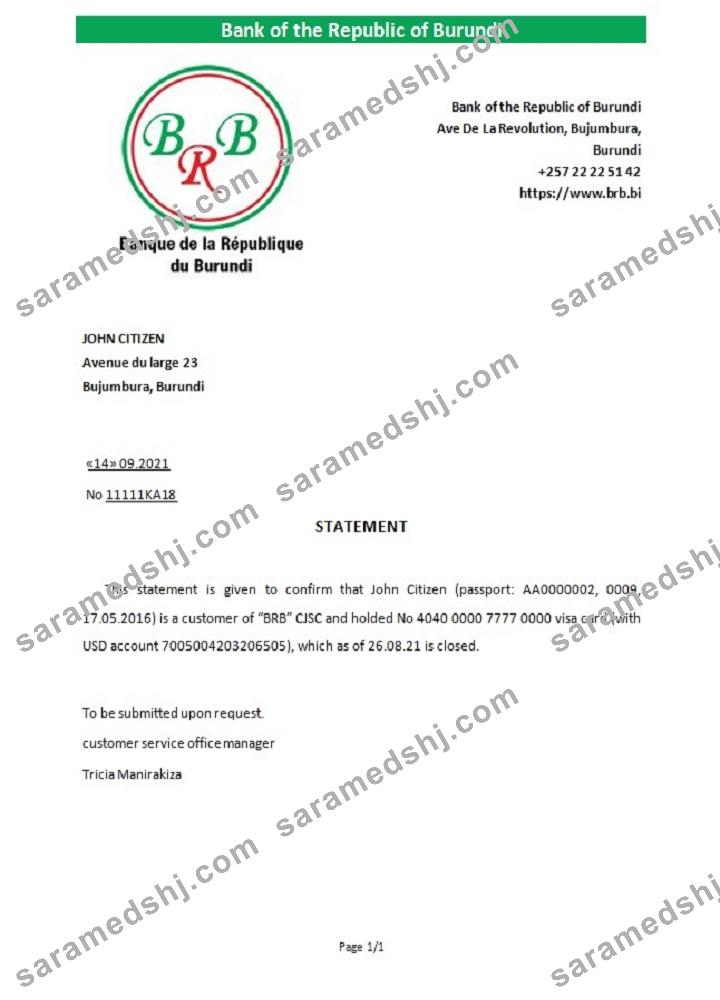 Burundi_The republic bank of Burundi_closure reference